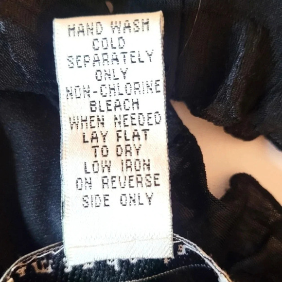 Amanda Lane Women's Asymmetrical Black Sequined Jeweled Neckline Ruffled Dress. - Picture 8 of 8